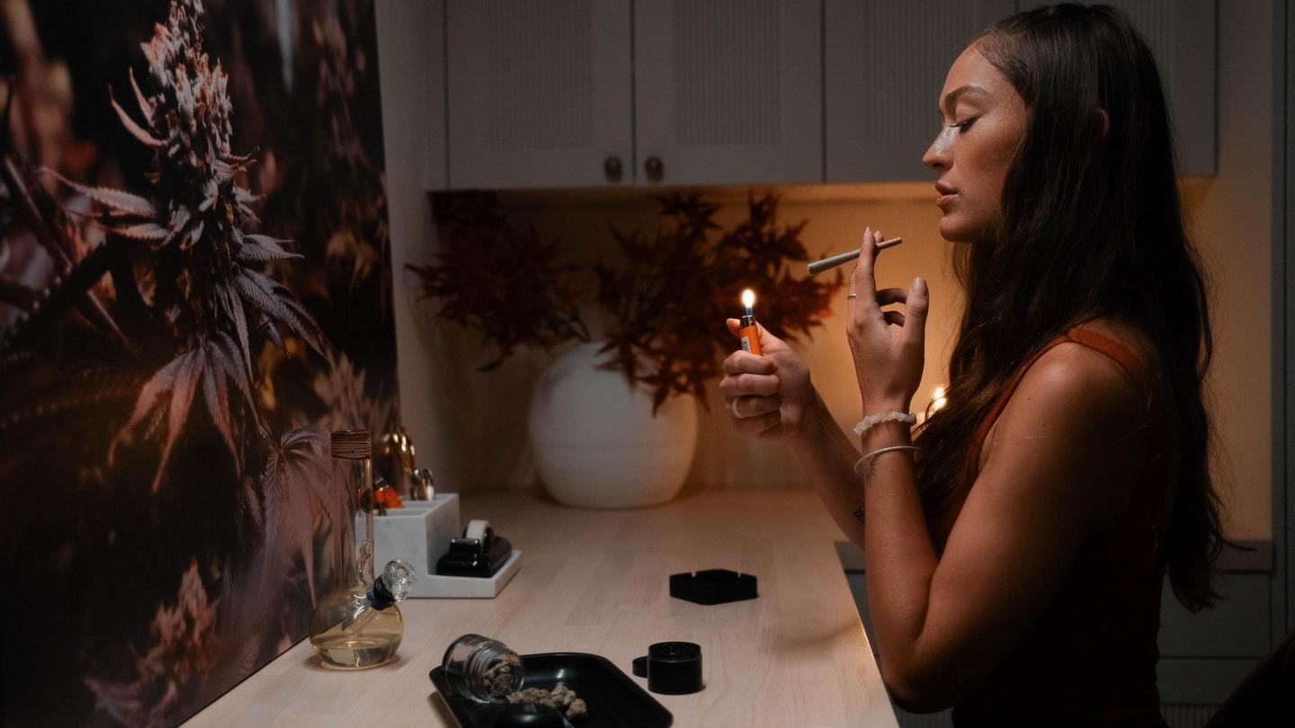 smoking a pre roll