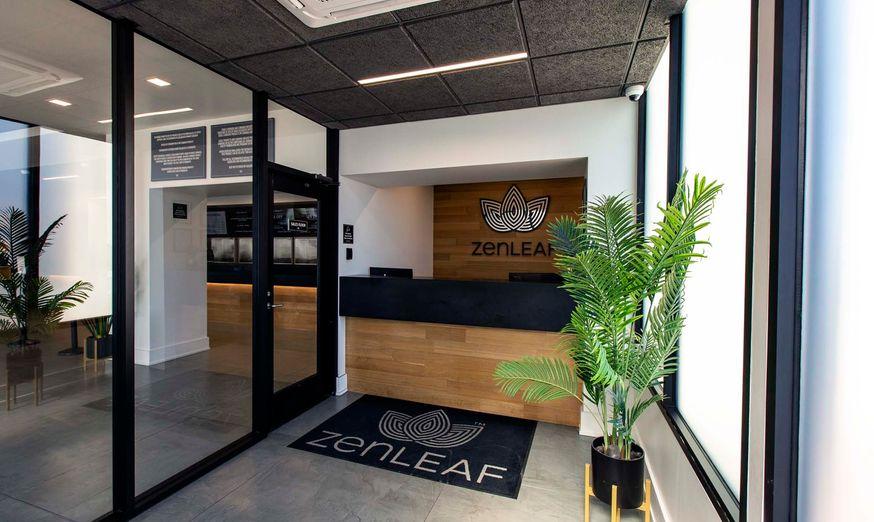 Zen Leaf Cannabis Dispensaries in Las Vegas on Flamingo Street - Reception Area at angle