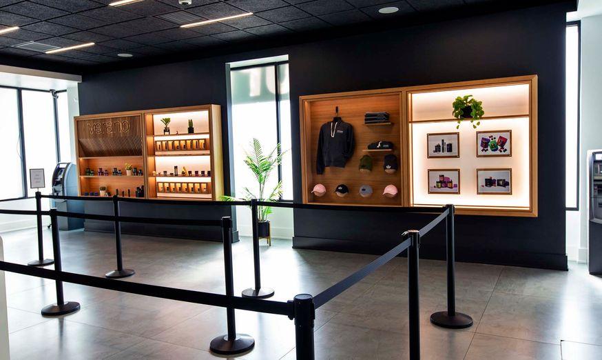 Zen Leaf Cannabis Dispensaries in Las Vegas on Flamingo Street - Showroom with view of verano displays